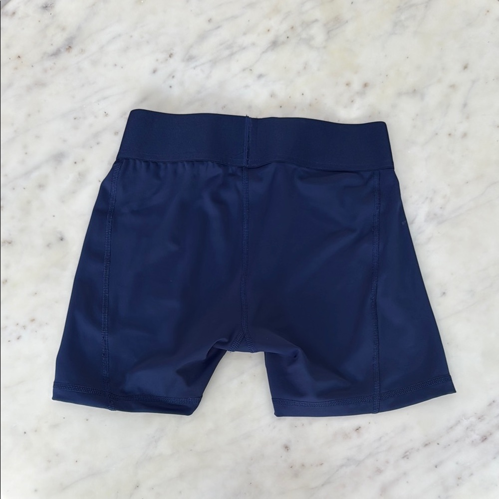 Adidas Blue Athletic Shorts Compression Fit - Picture 3 of 3